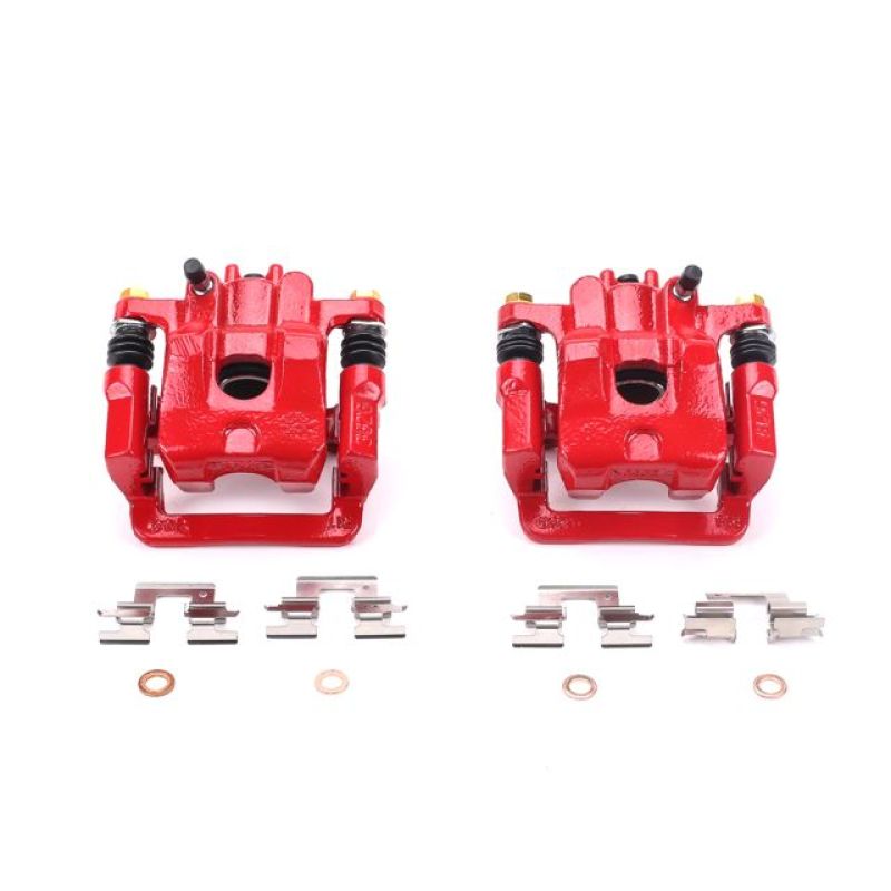 PSB Red Calipers - Power Stop 01-06 Acura MDX Rear Red Calipers w/Brackets - Pair