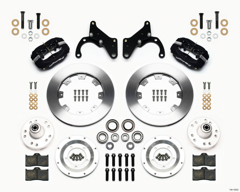 WIL Dynalite Brake Kit - Wilwood Forged Dynalite Front Kit 12.19in 65-68 Chevy Impala -Drum Spindle