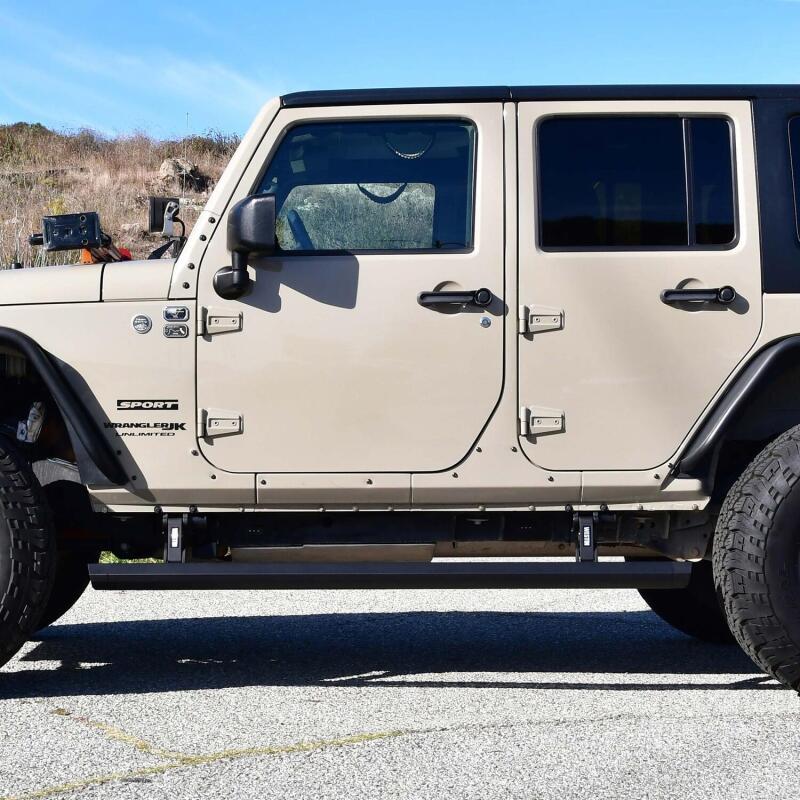 WES Running Boards - Pro-e - Westin 07-18 Jeep Wrangler JK Unlimited Pro-e Electric Running Boards - Textured Black