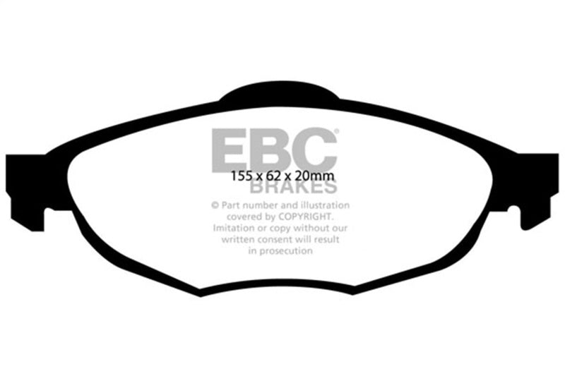 EBC Ultimax2 Brake Pad Sets - EBC 01-06 Chrysler Sebring Sedan 2.4 Ultimax2 Front Brake Pads