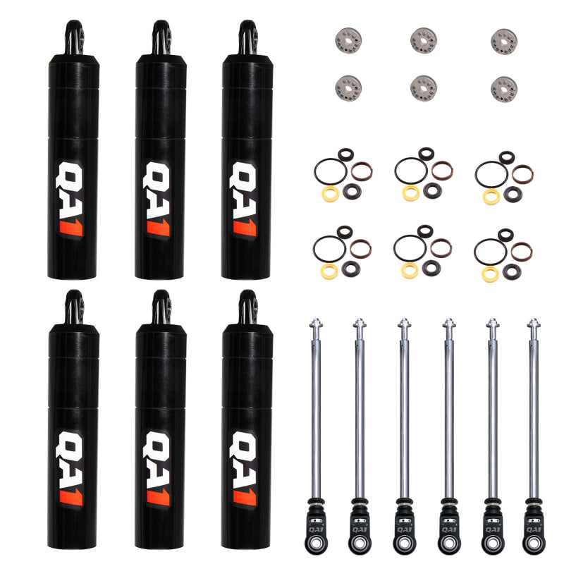 QAP 5Q Series Shocks - QA1 20.30 Eye-B/Eye-B V-None Dry LD Piston Shock Large Steel 13.38 - 6 Pack