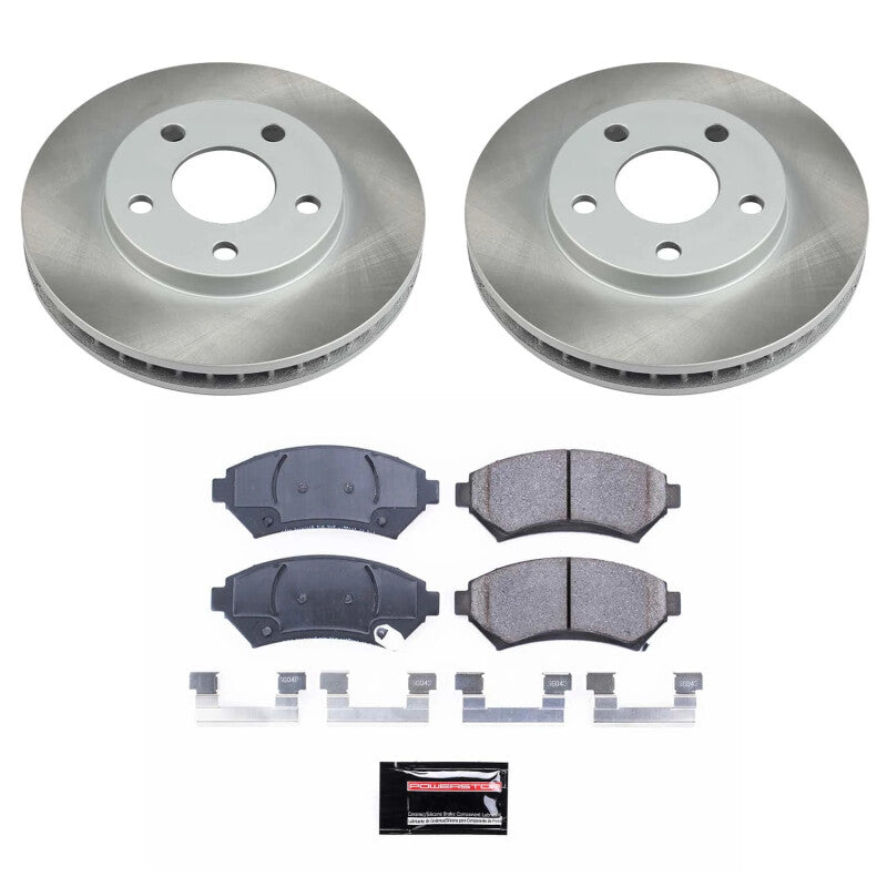 PSB Semi-Coated Rotor Kits - Power Stop 97-98 Pontiac Trans Sport Front Semi-Coated Rotor Kit