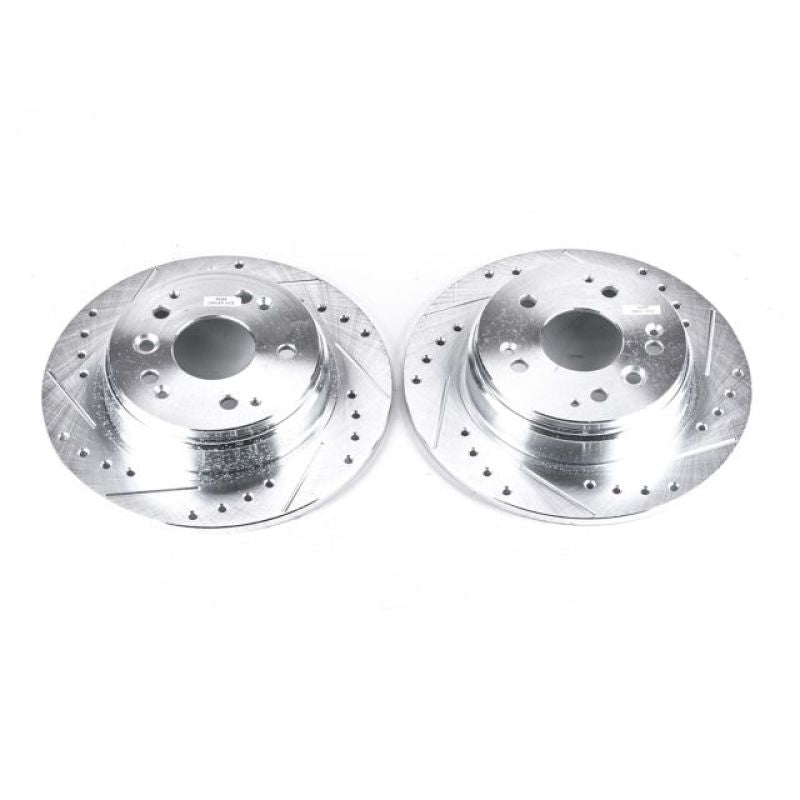 PSB Evolution Drill/Slot Rotor - Power Stop 04-08 Acura TL Rear Evolution Drilled & Slotted Rotors - Pair