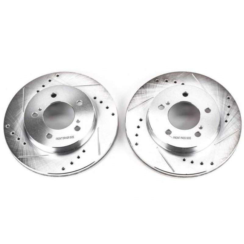 PSB Evolution Drill/Slot Rotor - Power Stop 93-02 Mercury Villager Front Evolution Drilled & Slotted Rotors - Pair