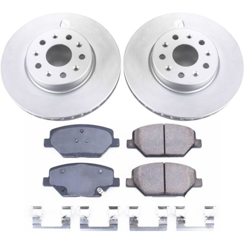 PSB Z17 Evolution Coated Kit - Power Stop 16-19 Chevrolet Camaro Front Z17 Evolution Geomet Coated Brake Kit