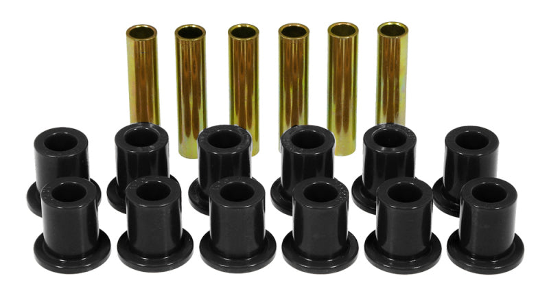PRO Spring/Shackle Bush- Blk - Prothane 67-77 Ford F250 4wd Rear Spring & Shackle Bushings - Black