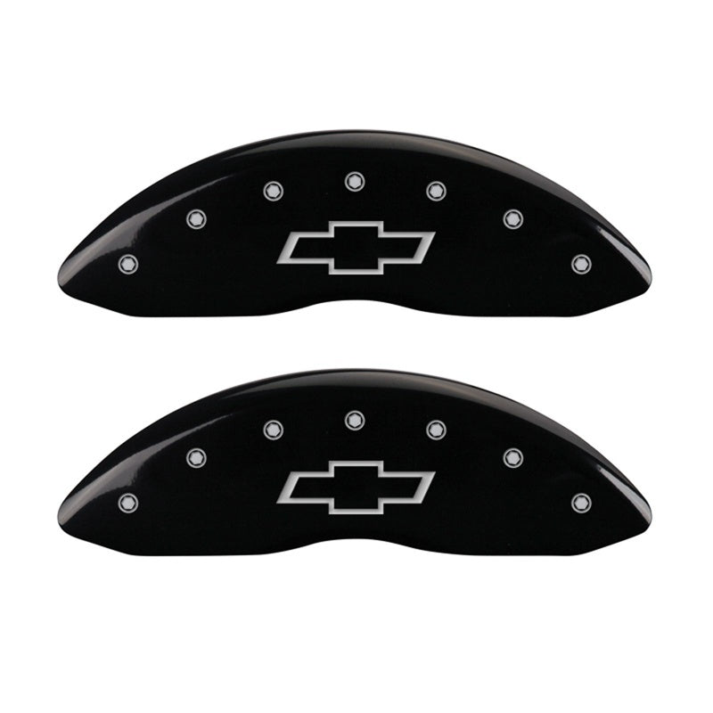 MGP Caliper Covers 2 Logo - MGP Front set 2 Caliper Covers Engraved Front Bowtie Black finish silver ch