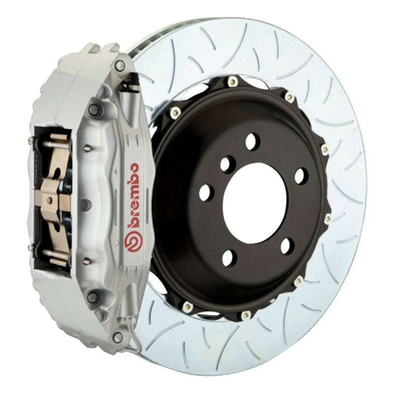 BRB Big Brake Kits - Brembo 04-17 WRX STi Front GT BBK 4 Piston Cast 2pc 355x32 2pc Rotor Slotted Type3-Silver
