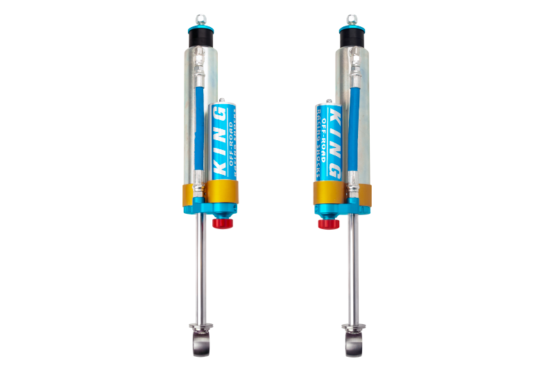 KIN 2.5 Shocks - King Shocks 96-02 Toyota 4Runner Rear 2.5 Dia Piggy Hose Reservoir w/Adjuster (Pair)