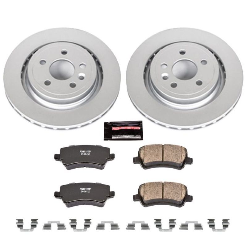 PSB Z23 Evolution Coated Kit - Power Stop 11-18 Volvo S60 Rear Z23 Evolution Sport Coated Brake Kit