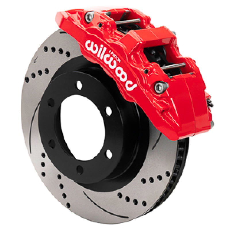 WIL Aero Brake Kit - Wilwood 19-22 Ford Ranger Aerolite 6R Kit 6 x 5.50in Hub - 13.38in Drilled & Slotted Rotor - Red