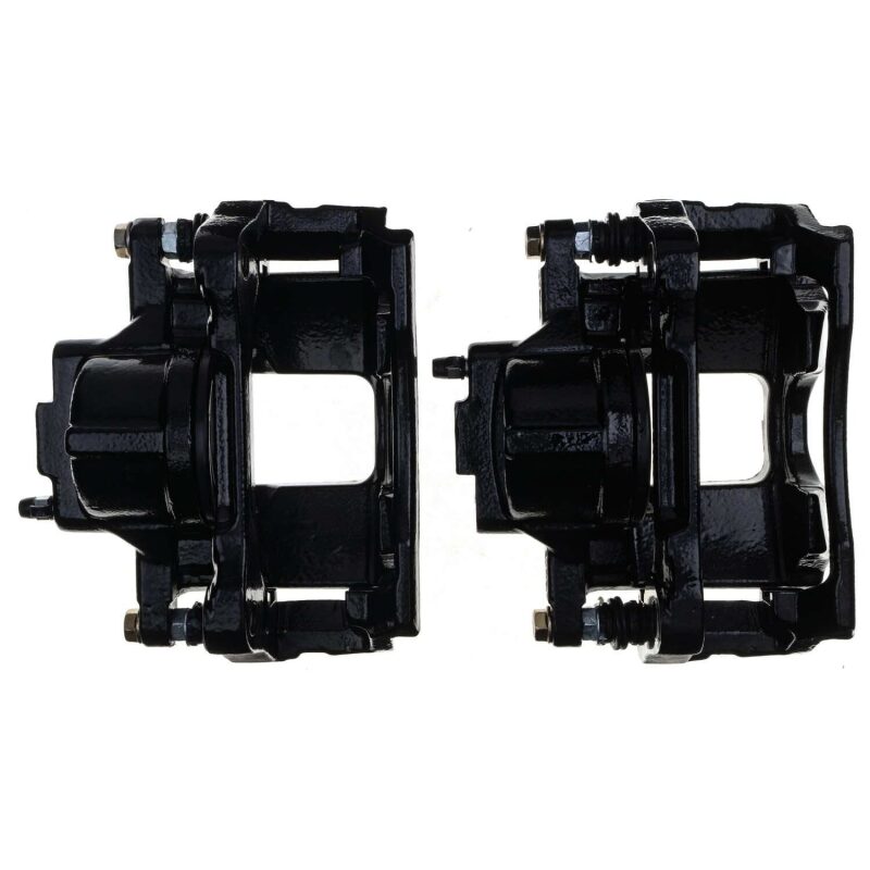 PSB Black Calipers - Power Stop 08-16 Chrysler Town & Country Front Black Caliper - Pair w/Bracket