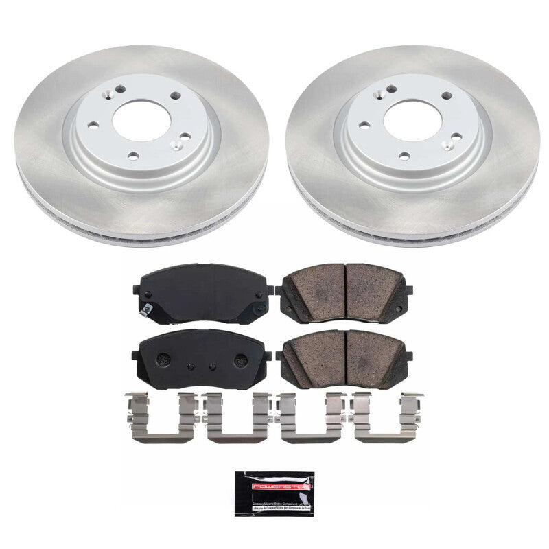 PSB Semi-Coated Rotor Kits - Power Stop 16-20 Kia Optima Front Semi-Coated Rotor Kit