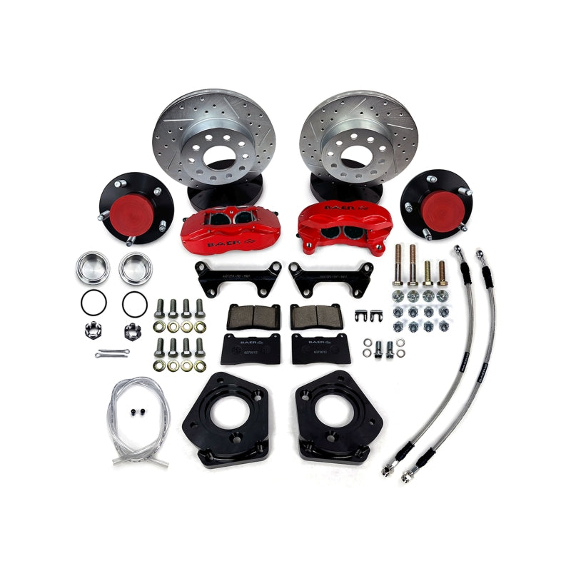 BAE SS4 Brake Kits - Baer Brakes 70 Ford Fairlane 11in SS4 Alum Hub Front SDZ Brake Kit - Comp Yellow