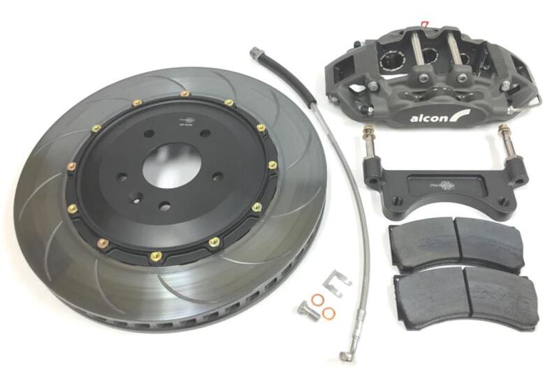 ALC Front Brake Kits - Alcon Chevrolet Corvette C7 (Aftermarket Wheels) 6 Piston 380x36mm Front Street Kit - Anodized