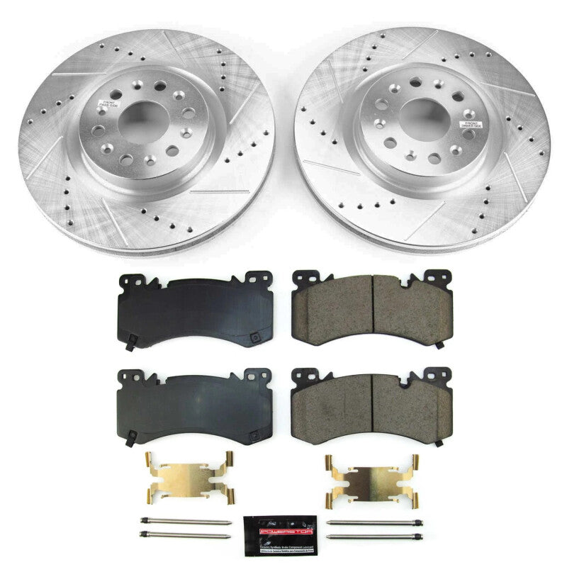 PSB Z23 Evolution Kit - Power Stop 2022 Cadillac XT6 Front Z23 Evolution Brake Kit