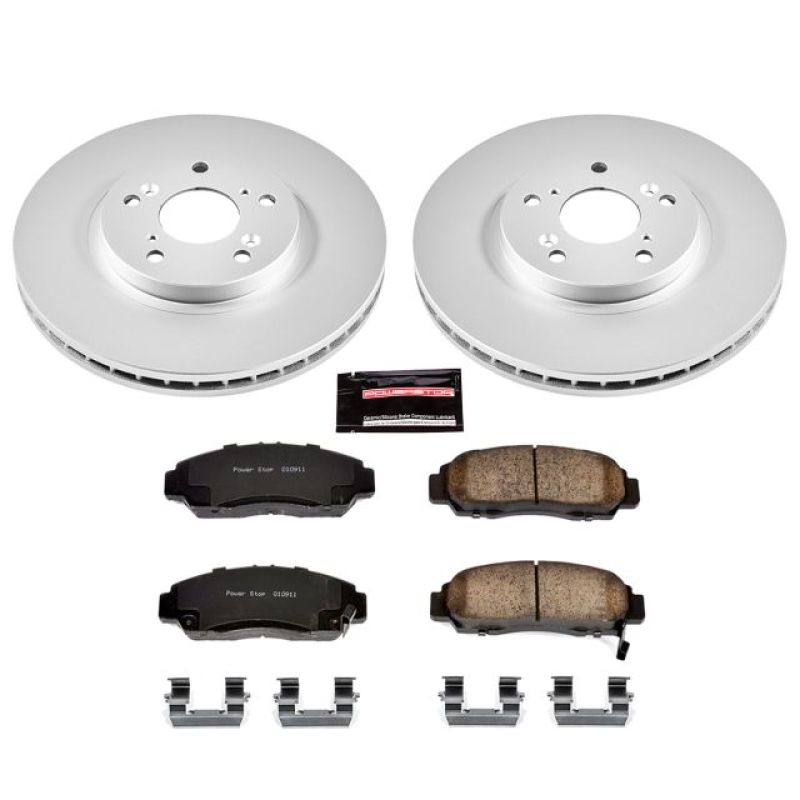 PSB Z17 Evolution Coated Kit - Power Stop 01-03 Acura CL Front Z17 Evolution Geomet Coated Brake Kit