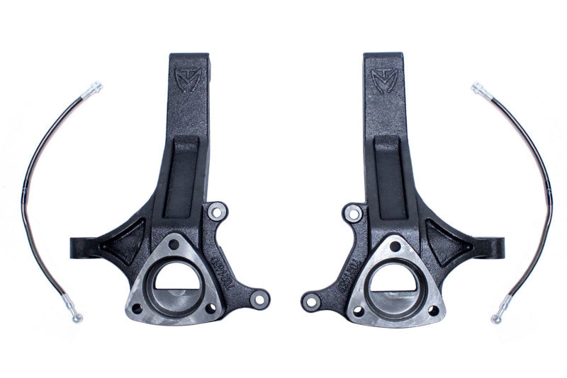 MXT Lift Spindles - MaxTrac 02-18 Dodge RAM 1500 2WD 4.5in Front Lift Spindles w/Extended DOT Compliant Brake Lines