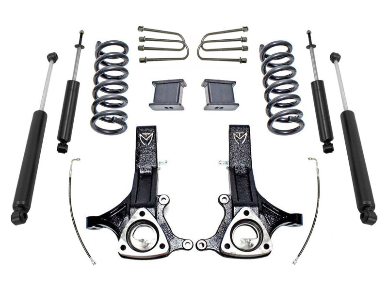 MXT Lift Spindles - MaxTrac 02-08 Dodge RAM 1500 2WD 5.7L V8 Hemi 7in/4in MaxPro Spindle Lift Kit w/MaxTrac Shocks