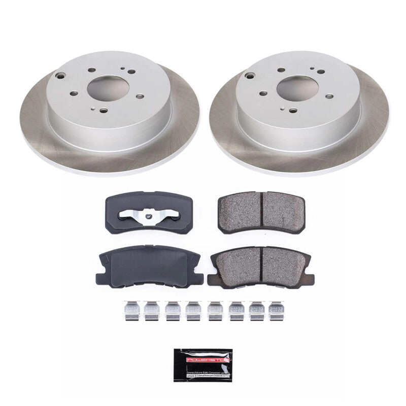 PSB Semi-Coated Rotor Kits - Power Stop 10-11 Mitsubishi Endeavor Rear Semi-Coated Rotor Kit
