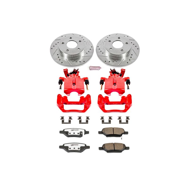 PSB Z26 Street Kit w/Cals - Power Stop 05-07 Chevrolet Cobalt Rear Z26 Street Warrior Brake Kit w/Calipers