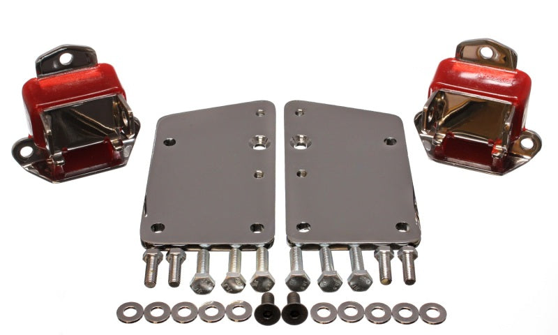 ES Motor Mounts - Red - Energy Suspension Ls Conversion Motor Mount Set - Red