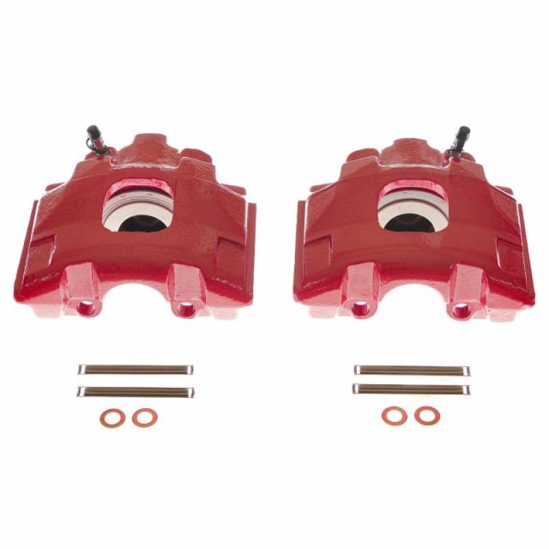 PSB Red Calipers - Power Stop 98-03 Mercedes-Benz ML320 Front Red Calipers w/o Brackets - Pair