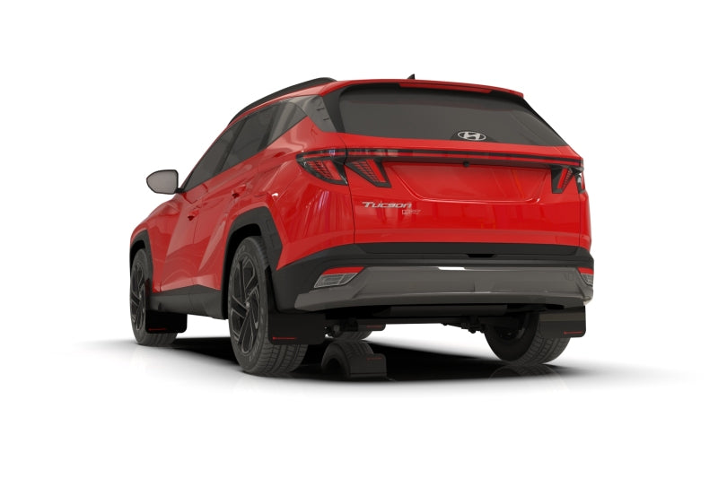 RAL UR Blk Flap/Rd Logo - Rally Armor 2025 Hyundai Tucson ICE XRT Black UR Mud Flap - Red Logo