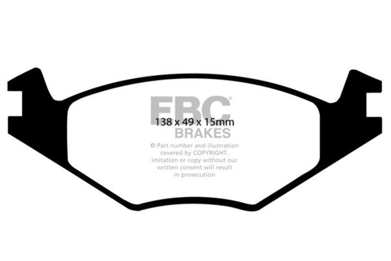 EBC Redstuff Brake Pad Sets - EBC 86-93 Volkswagen Cabriolet 1.8 Redstuff Front Brake Pads