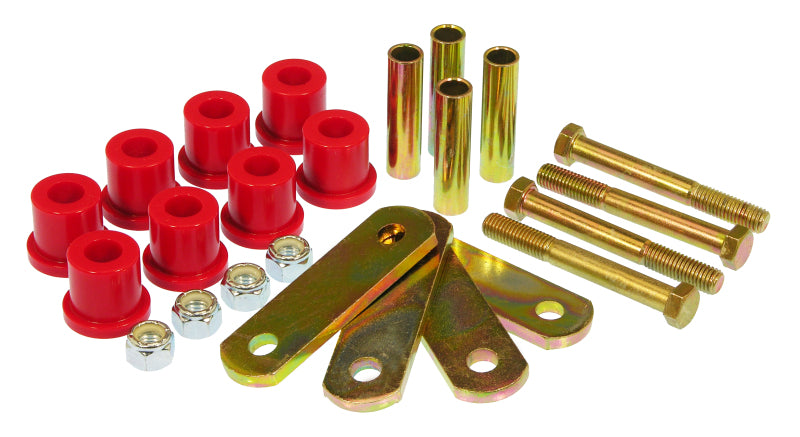 PRO Spring/Shackle Bush- Red - Prothane 64-73 Ford Mustang Rear HD Shackle Kit - Red
