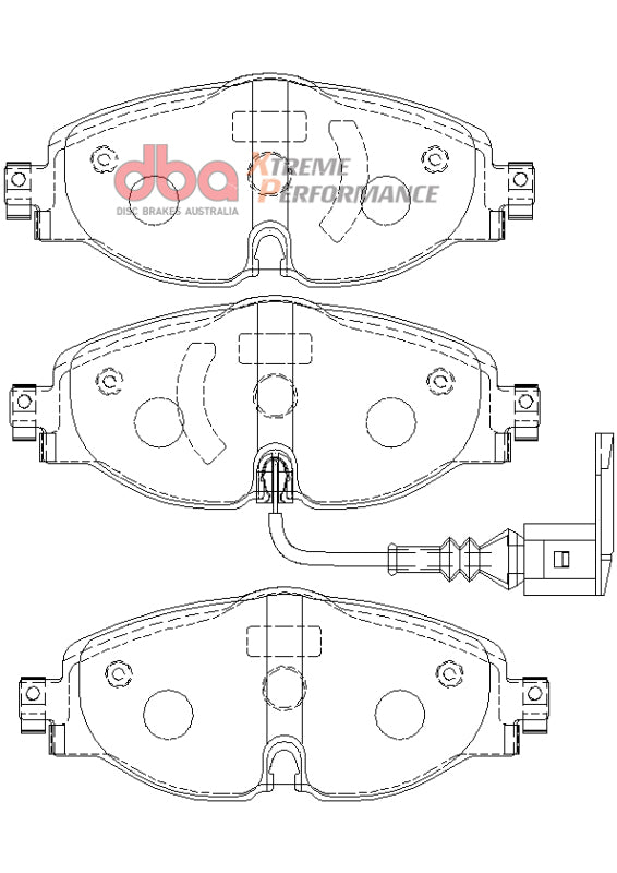 DBA XP Performance Brake Pads - DBA 15-19 Audi A3 (w/288mm Front Rotor) XP Performance Front Brake Pads