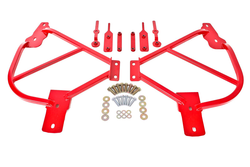 BMR Subframe Connectors - BMR 10-15 5th Gen Camaro Bolt-On Subframe Connectors - Red