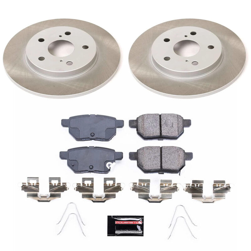 PSB Semi-Coated Rotor Kits - Power Stop 17-18 Toyota Corolla iM Rear Semi-Coated Rotor Kit