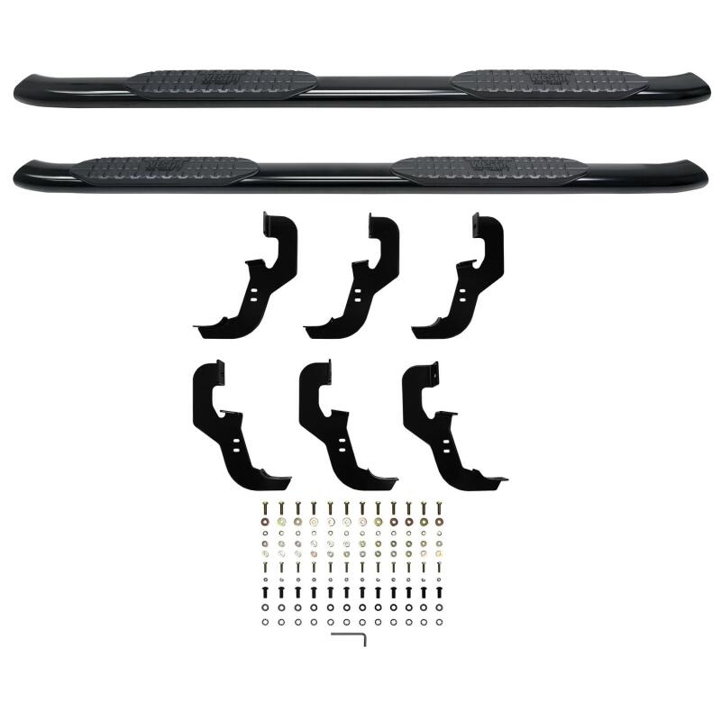 WES Nerf Bars - PRO TRAXX 5 - Westin 2019 Chevrolet Silverado/Sierra 1500 Crew Cab Non LD PRO TRAXX 5 Oval Nerf Step Bars - Black