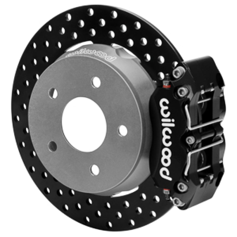WIL Dynapro Brake Kit - Wilwood 22-23 Polaris RZR Turbo Dynapro 4R Rear Brake Kit w/ 11.25in Drilled Rotors - Black