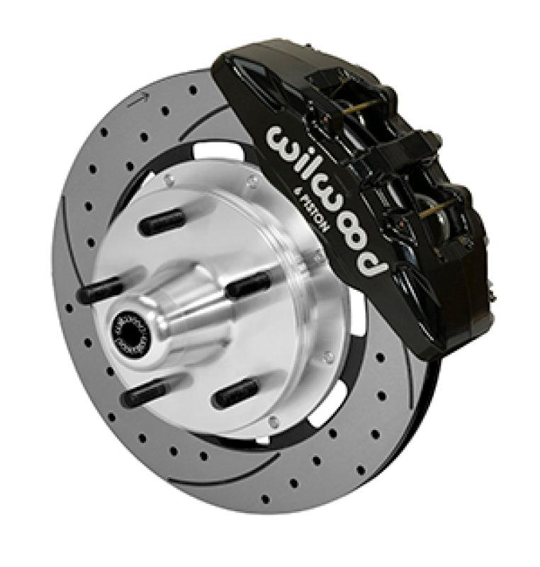 WIL Dynapro Brake Kit - Wilwood Forged Dynapro Big Brake Kit - 5x5 Hub/12.19in Drilled & Slotted Rotor/ Black Caliper- Front