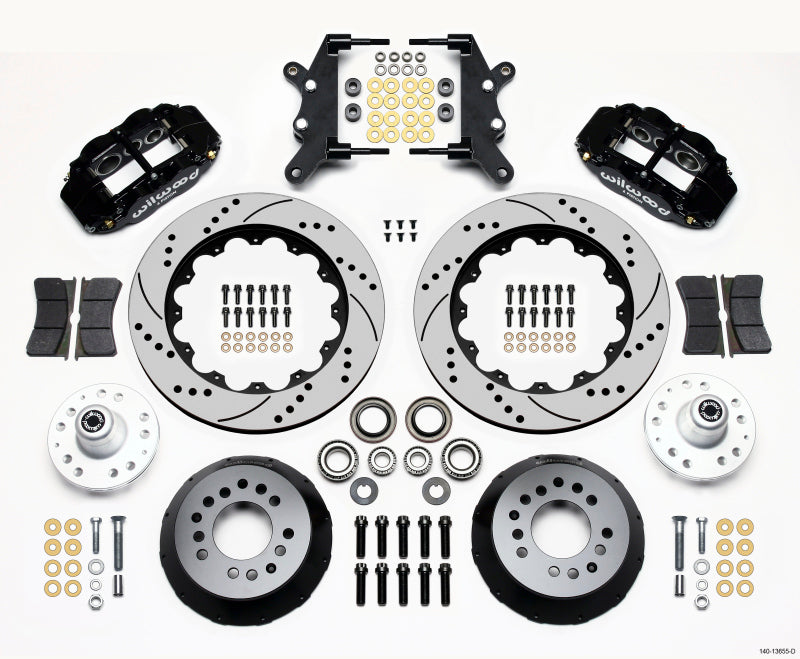 WIL Superlite Brake Kit - Wilwood Narrow Superlite 6R Front Hub Kit 14.00in Drilled 60-68 Ford / Mercury Full Size / Galaxie