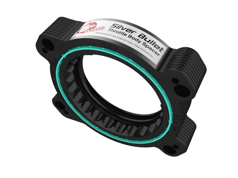 AFE Silver Bullet TBS - aFe 2020 Vette C8 Silver Bullet Aluminum Throttle Body Spacer / Works With aFe Intake Only - Black