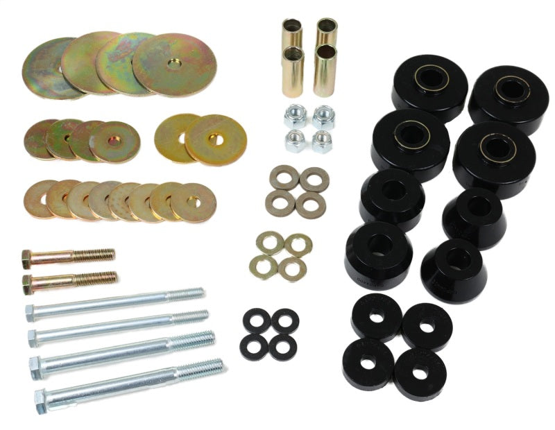ES Body Mounts - Black - Energy Suspension 67-68 Chevrolet C-10 Pickup Black Body Mount Set