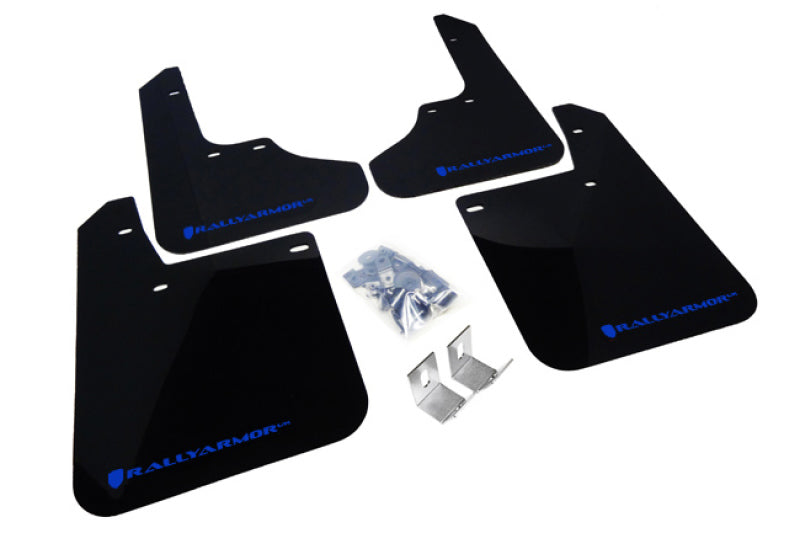 RAL UR Blk Flap/Blue Logo - Rally Armor 93-01 Subaru Impreza RS Black UR Mud Flap w/ Blue Logo