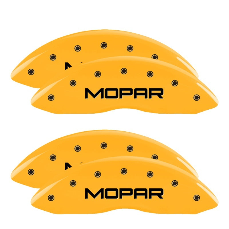 MGP Caliper Covers 4 Logo - MGP 4 Caliper Covers Engraved Front & Rear Mopar Yellow Finish Black Char 2001 Dodge Viper