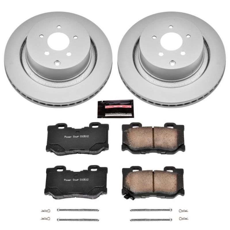 PSB Z17 Evolution Coated Kit - Power Stop 09-13 Infiniti FX50 Rear Z17 Evolution Geomet Coated Brake Kit