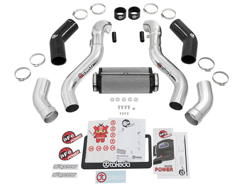 AFE Takeda Stage-2 Cold Air Intakes - aFe Takeda Intake Stage-2 Polished Pro DRY S 09-17 Nissan 370Z V6 3.7L