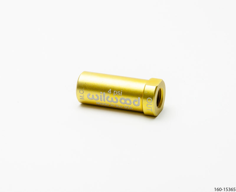 WIL Residual Pressure Valve - Wilwood Residual Pressure Valve - New Style 4 PSI / Gold