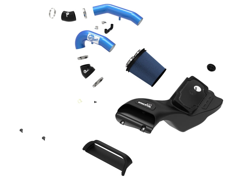 AFE Momentum XP Cold Air Intakes - aFe 21-22 Ford F-150 Raptor V6-3.5L(tt) Momentum XP Cold Air Intake System - Blue w/ Pro 5R Filter