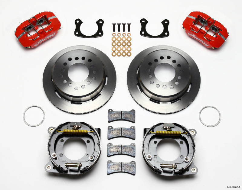 WIL Dynapro Brake Kit - Wilwood Dynapro Low-Profile 11.00in P-Brake Kit - Red New Big Ford 2.36in Offset
