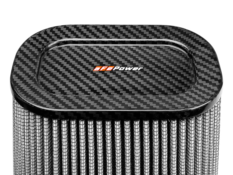 AFE Universal Pro Dry S Filter - aFe MagnumFLOW Pro Dry S Air Filter (7.5x5.5in) F x (9x7in) B x (5.75x3.75in) T (Carbon) x 10in H