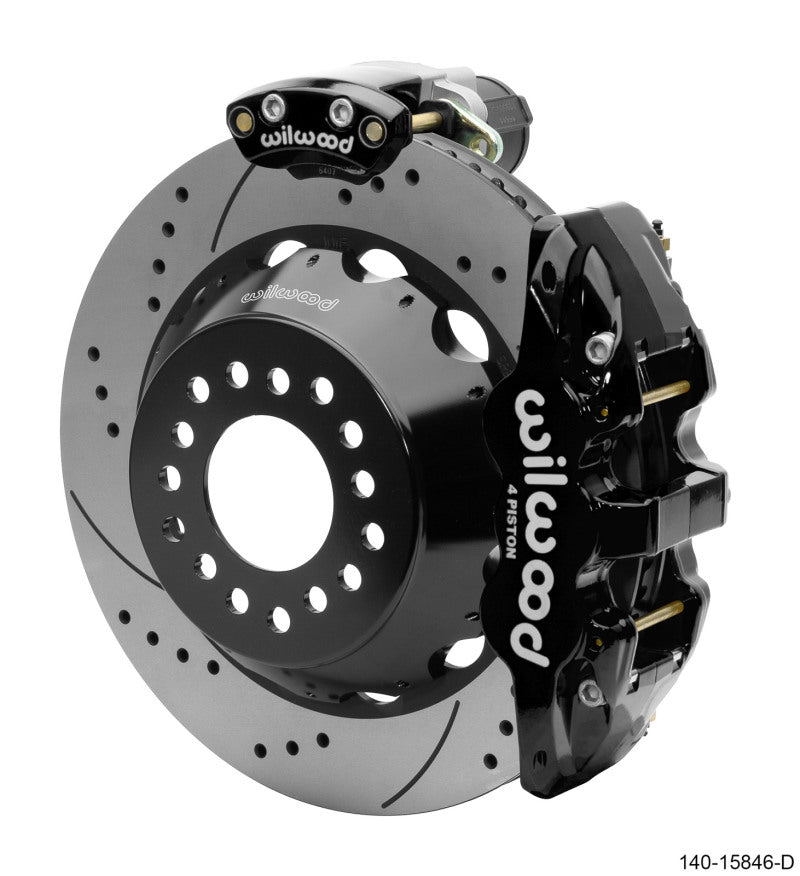 WIL Superlite Brake Kit - Wilwood Narrow Superlite 4R Rear P-Brk Kit AERO4 14in Rotor Big Ford New Style 2.5in Off - SRP