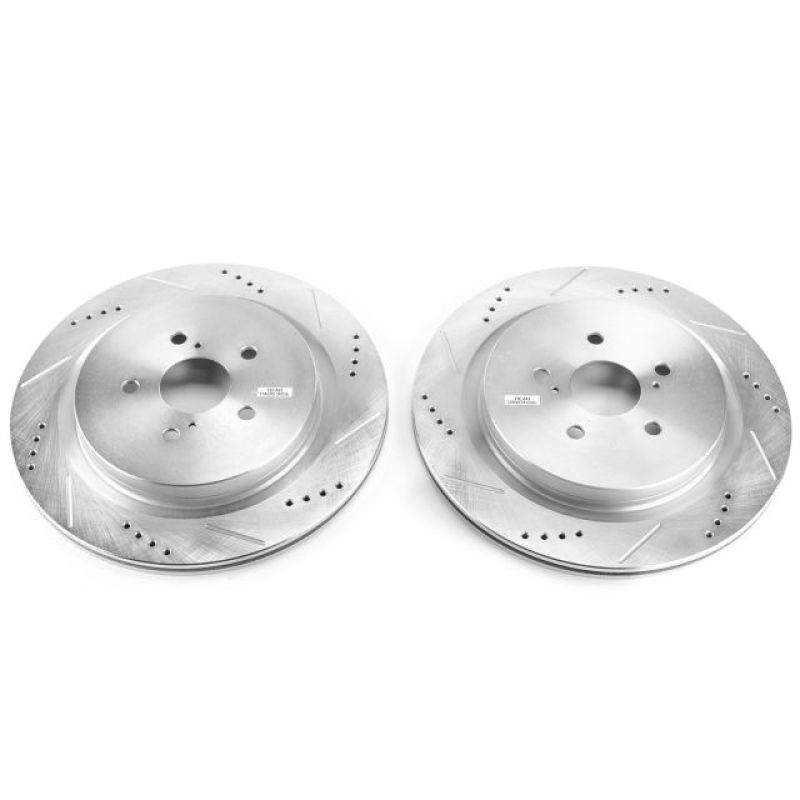 PSB Evolution Drill/Slot Rotor - Power Stop 16-19 Lexus RX350 Rear Evolution Drilled & Slotted Rotors - Pair