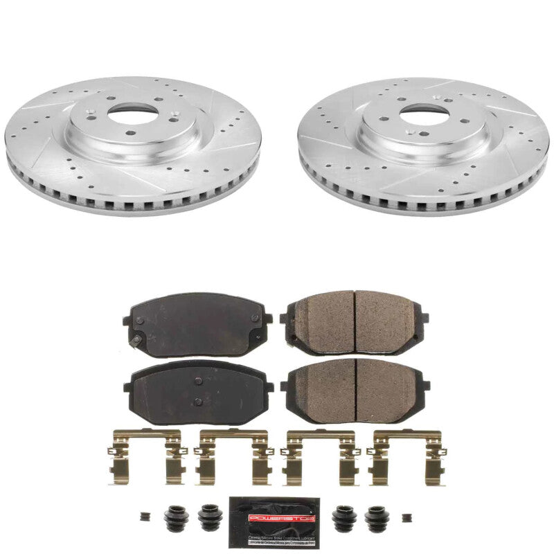 PSB Z23 Evolution Kit - Power Stop 21-23 Hyundai Sonata Front Z23 Evolution Brake Kit